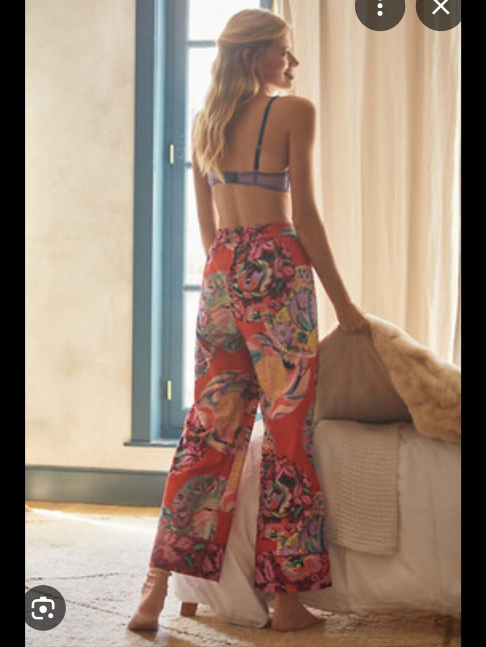 Anthropologie Alexandra Farmer Secret Garden Flannel Pajama Pants XL Petite - Picture 3 of 8